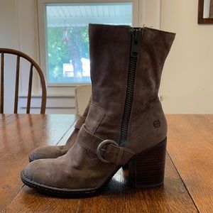 Suede Born Heeled Boots